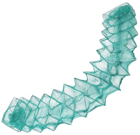 BESPORTBLE 2.5m Fishing Trap Net for Shrimp and Crabs Portable Section Crawfish Catcher Lightweight Collapsible Design for Outdoor Waters