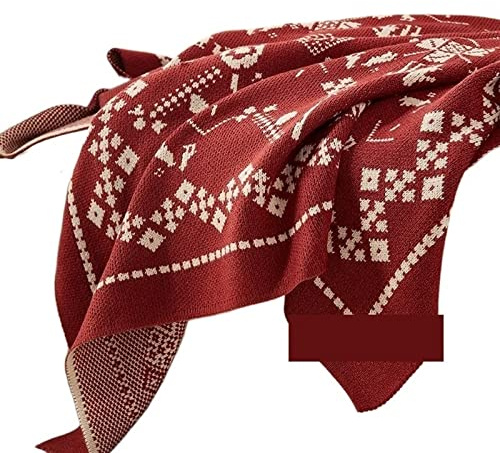 XFZJCHAP Coperta da tiro Coperta in Cashmere Quattro Stagioni Coperta Multifunzionale per Il Tempo Libero per Divano Letto Coperta Decorativa per Pausa Pranzo Lavorata a Maglia
