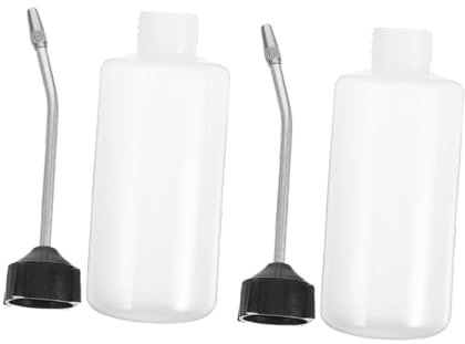 GARIOUANS Bottiglie per Oliatore per Macchine da Cucire 2 Pezzi da 120 Ml con Beccuccio in Ferro e Tappo Antigoccia, Contenitori Olio Portatili e Compatti per Sartorie e Uso Domestico