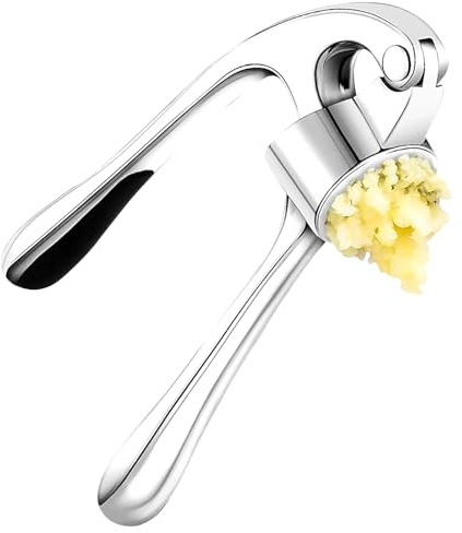 pclapora Knoblauchpresse, Zinklegierung Knoblauch Crusher, Praktische Knoblauch Presse, Knoblauchpresse Spülmaschinenfest, Zerkleinert Knoblauchpressen und Ingwer Mühelos, Handlich Leicht zu Reinigen