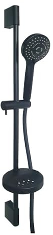 PAINI FRANCE ROBINETTERIE Barre de douche 3jets Ruby Black Rond - Douche et baignoire