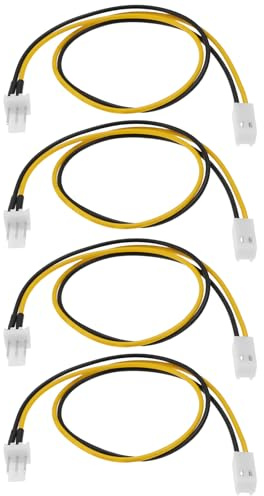 Be In Your Mind 4pcs 3Pin Male to 2Pin Female PC Fan Power Cable for PC Motherboard