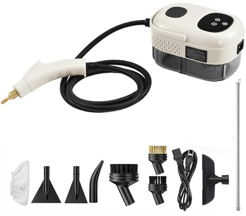 HFDJRWK Limpiador de Vapor Multifuncional Alta Temperatura 2500 W, Calefacción Rápida en 15 Segundos, Limpiador de Alta Presión Alta Temperatura Portátil Ajustable De 6 Velocidades.