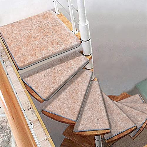 Cojín antideslizante en espiral para escaleras curvas, giro izquierda/derecha, almohadilla autoadhesiva, protección de escalones, tapete giratorio para escaleras, 1 pieza