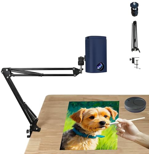 Proiettore di disegno artistico per tracciare, Sketcher intelligente portatile con telecomando, supporta USB/Smartphone per desktop tela e pittura murale
