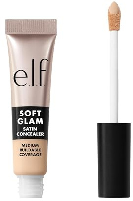e.l.f. Soft Glam Satin Concealer, Medium Coverage for Blemishes & Under-Eye, Crease-Resistant, Long-Lasting, Vegan & Cruelty-Free, 13 Fair Neutral