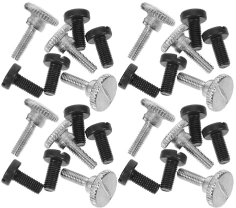 jojofuny Juego de 60 Tornillos para Máquina de Coser Incluye 30 Tornillos Tipo Ala Alargados para Placa de Aguja Accesorios Metálicos Resistentes para Reparación y Mantenimiento Costura