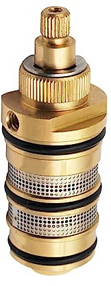 Robinet Douche Thermostatique Laiton Mitigeur Intubation/Filetage Vis Inverseur Colonne Douche For Salle Bain 2/3/4/5 Sortie 3 Boutons Thermostat Intégré, Cartouches En Laiton(VALVE CORE,Thread)