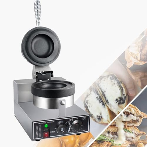 Macchina per hamburger, pressa elettrica per hamburger, macchina per waffle per hamburger commerciale, controllo di tempo e temperatura, macchina per hamburger elettrica antiaderente, macchi