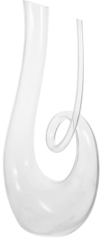 SUPVOX Decanter in Vetro Trasparente da 1300ml Fondo Piatto, Caraffa per Vino Domestica e Accessorio per Servire Bevande in Feste