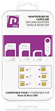 Adaptador de tarjeta SIM 3 en 1 - Nano SIM, Micro SIM y SIM estándar con extractor incluido