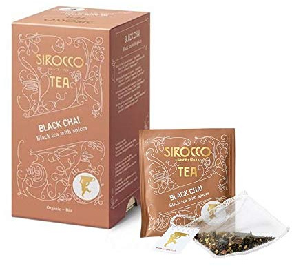 Sirocco Bio Schwarztee Black Chai mit Gewürzen, 20 Teebeutel