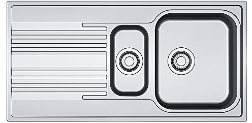 Kitchen Sink Made of Stainless Steel (Brushed) with Single and a Half Bowl from Franke Smart SRL 651-100 - Brushed - 101.0368.322