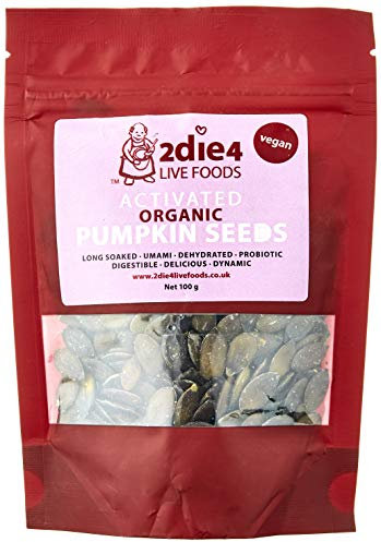 2Die4 Organic Activated Pumpkin Seeds, 100g