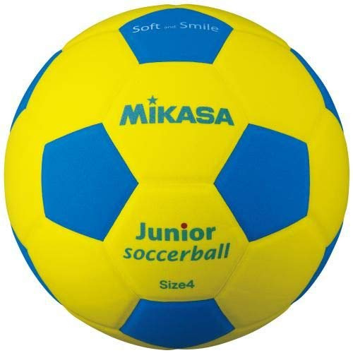 Mikasa Kinderfußball SF4J-YBL Junior Fußball Top Fuß- und Allroundball für Kids ab 4 Jahre Größe 4
