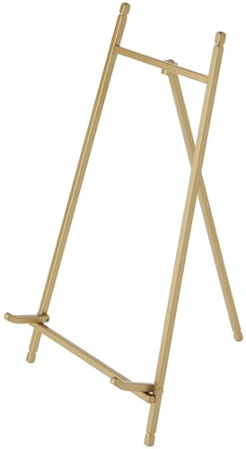 Bard's Satin Gold-toned Metal Easel, 12 H x 7 W x 7.75 D