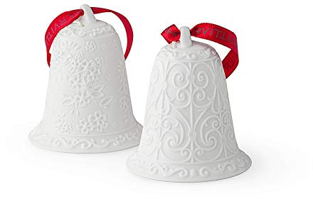 Hervit Box 2 Campane Porc.Bianca Biscuit 6Cm