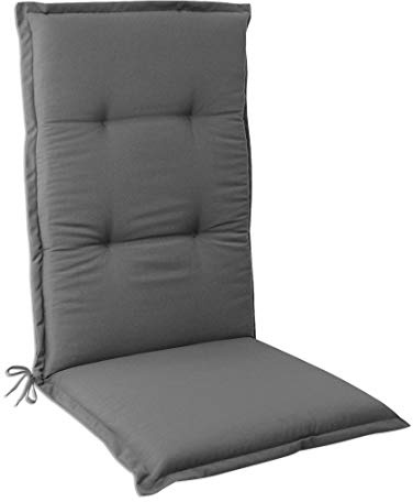 OUTLIV. Florence Klappsesselauflage, 120x50x6 cm, 100% Polyester, Grau | 100% Polyester, mit verstellbarem Rückenhalteband, 120x50x6 cm, Grau, für Garten und Terrasse