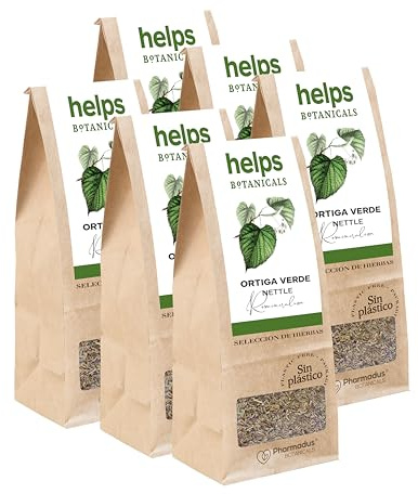 HELPS INFUSIONES - Infusión De Ortiga Verde A Granel. Té De Ortiga Con Efecto Diurético. Bolsa A Granel De 50 Gramos. Pack de 6