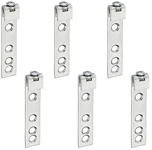 Sotech 6 pezzi Ganci per armadi Acciaio zincato Supporti per armadi Portata fino a 100 kg per Binari di sospensione Sospensione dell'armadio Regolabile in Altezza per pensili