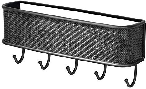 1pcs Schlüsselhalter Wandhaken aus reiner Bronze Briefhalter Schlüsselhalter Organizer Einfach an der Wand oder Tür zu installieren,Schwarz