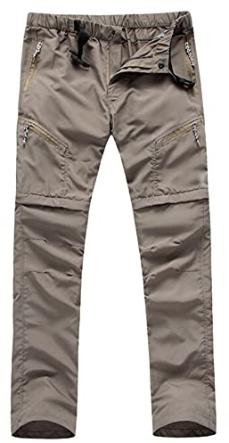 sandbank Mens Waterproof Softshell Pants Outdoor Hiking Mountain Pants with Belt for Outdoor Fishing Travel Khaki