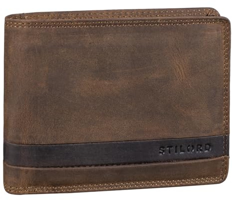 STILORD Lennes RFID Geldbörse Herren mit Münzfach Leder Portemonnaie Männer Brieftasche Vintage Geldtasche in Geschenkbox Echtleder Farbe:schwarz