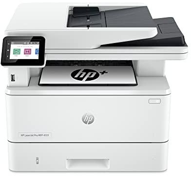 HP LaserJet Pro MFP 4101fdwe Wireless Black & White Printer with HP+ Smart Office Features and Fax (Renewed)