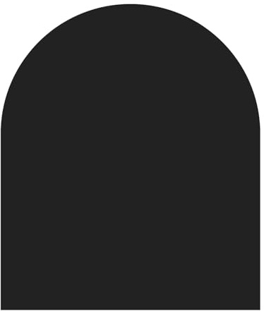 raik PU053-0B3-sw Bodenplatte B3 Halbrund schwarz pulverbeschichtet 1200 x 1000 mm