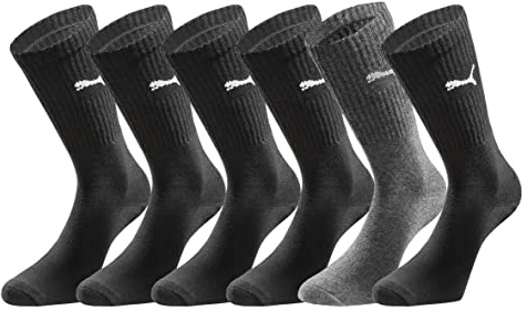 PUMA Unisex Sportsocken Crew – 6-Paar Pack, Everyday Premium