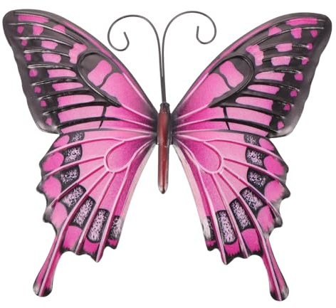 GOOHOCHY Iron Craft Butterflies Hanging Wall Decoration Butterfly Decorations for Wall Indoor Decoration Pendant for Home Bedroom Living Room Garden yard 9.84 X 8.46 X 0.08 in