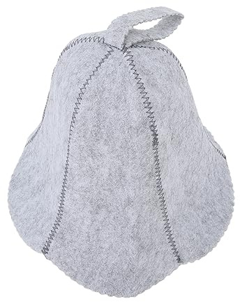 Sauna Hat, Steam Cap, Bath Sauna Hat, Water Absorbent Felt Portable Shower Sauna Hat Sauna Hats Sauna Hat for Men Sauna Hats for Men Women(Grey)