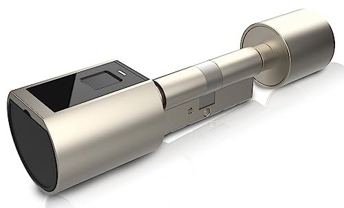 WIR elektronik eSCHLOSS eSCH420-PZ, Profilzylinder mit Fingerprint, RFID und App-Steuerung, für Außen- und Innentüren, individuell programmierbar, Elektronisches Türschloss Comfort