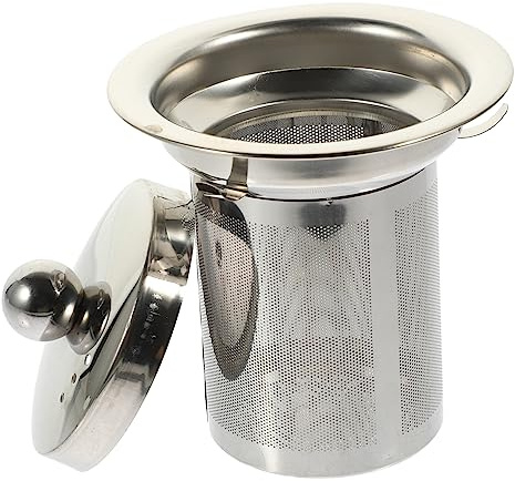 PRETYZOOM Edelstahl Teesieb Einsatz Für Teekanne Teefilter Für Losen Tee Mit Gleichmäßig Verteilten Löchern Tee Infuser Zubehör Für Zuhause Teestuben Und Restaurants