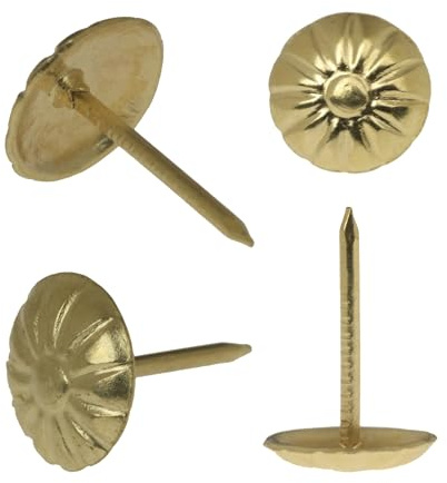 Upholstery Tacks for Furniture Vintage Upholstery Nails Tacks for Decorative 100Pcs Furniture Sofa Thumb Nails Pins Assortment Kit 7/16 Head Diameter Upholstery Nails Decorative Tacks for Furniture