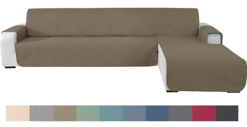Ystyle Universell Sofabezug L Form 4 Sitzer (285CM, Heller Kaffee) | Couch Überzug Ecksofa L Form Wasserdicht, Sofa Überzug L Form Rutschfest, Kratzfest Sofa Cover L Shape, Modern Sofaüberwurf