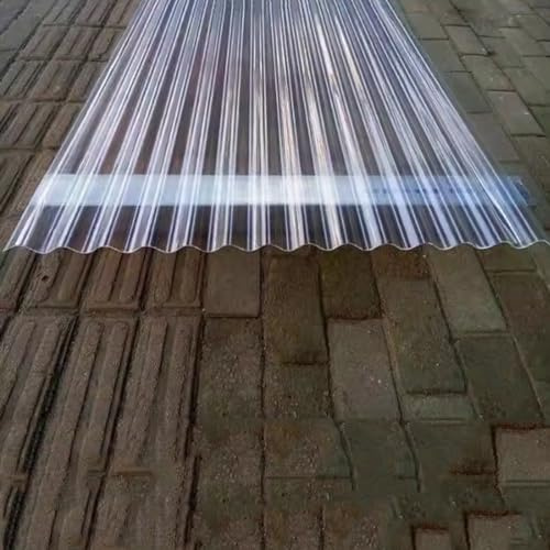 Corrugated Roofing Sheets,Clear Roof Sheeting,Cladding Walling Sheeting,Replacement Roof Panel,Building Roofing Material,FRP Daylighting Panels for Greenhouse,1.2mm Thick (0.9x1.5m/35x59in)