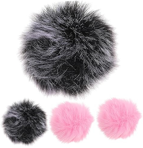 SHOWERORO 4stücke Mikrofon Windschutz Kunstfell Furry Popschutz Für Mikrofone Für Bühnenauftritte Und Unterricht Schützt Vor Wind Und Feuchtigkeit