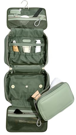 Trousse de toilette suspendue, Vert, Minimaliste