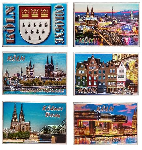 6 x Foto Magnet Köln - Kühlschrankmagnet Souvenir 6er Set