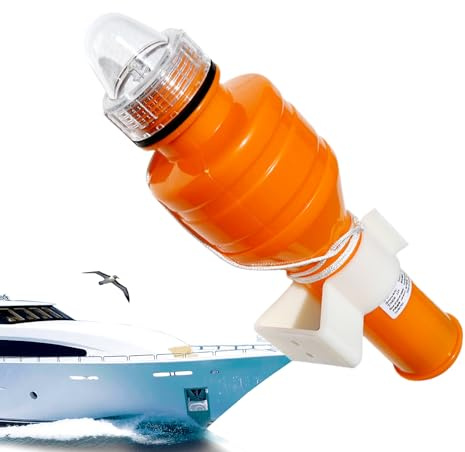 Lampe De Signalisation De Détresse Visuelle Électronique Flottante - Lampe De Bouée De Sauvetage | Fusées Éclairantes Pour Bateaux | Feu De Signalisation Pour Bouée De Sauvetage | Balise Clignotante