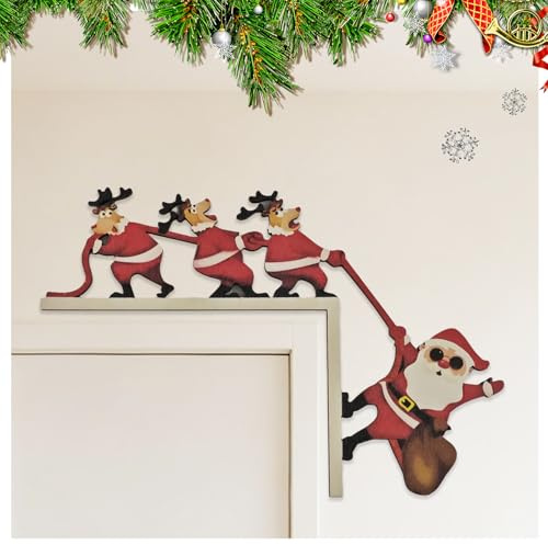 Ourdort Türrahmen Deko Weihnachten mit Klebeband, Weihnachtsdeko Türrahmen | Türdeko Weihnachten, Christmas Decorations Door, Weihnachtselch, Weihnachtsmann, Weihnachts-Türeckendekoration