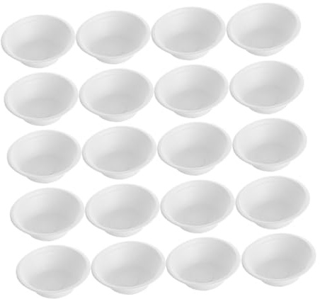LOLIPPYY 100piezas Vajilla De Papel Cuencos Para Fideos De Pulpa De Papel Cuencos Para Comida Para Llevar Para Restaurante y Comida Para Llevar