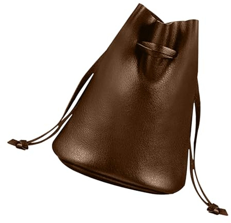 Borsa in pelle PU con coulisse | Sacchetti trasparenti per caramelle | Custodia in pelle nera, borse nere con coulisse, sacchetto regalo con cordino di tenuta per dadi, pietre, piccole parti