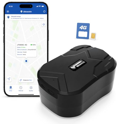 Traceur GPS Voiture 4G LTE 20000mAh - Autonomie Jusqu'à 240 Jours, Tracker GPS Moto Magnétique sans Perçage, Localisateur GPS Anti-Vol avec Alarme Vibration/Géofence pour Gestion de Flotte TK905Pro