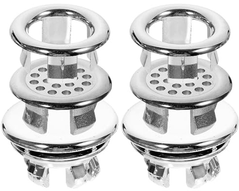 SHINEOFI 6pcs Sink Overflow Cover Rings for Bathroom and Kitchen Basins Decorative Overflow Covers Practical Washbasin Accessories for Home and Hotel Use