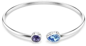 Swarovski Armreif Chroma, gemischter Schnitt, mehrfarbig, rhodiniert