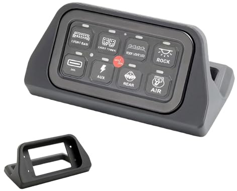 Universal Switch Panel Mount for Auxbeam 8 Gang, Flush-Fit Bracket for Vehicle Dash, Truck and SUV Installation (Bracket only)