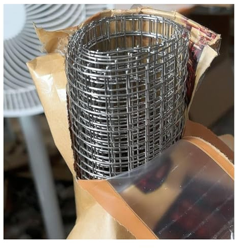 Recinzione da giardino in acciaio inossidabile, rete metallica per la protezione degli animali domestici contro polli, cani e altri animali, griglia metallica quadrata (1,9 x 9 mm, 1,2 x 10 m)