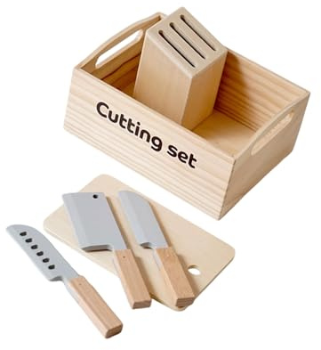 XAGMODSHN Jeu de jouets réalistes pour enfants en bois pour couper les fruits et légumes